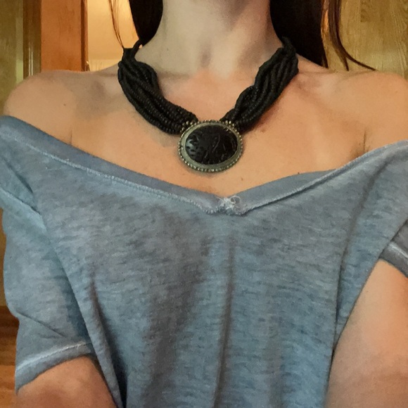 Jewelry - 🖤 🐘 UNIQUE VTG statement choker!!!
